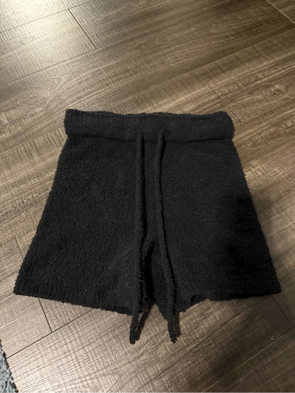Victoria's Secret Black Plush Drawstring Athletic Shorts